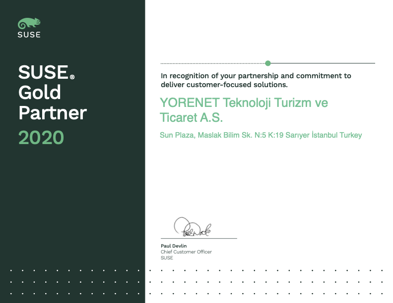 SUSE Gold Partner 2020